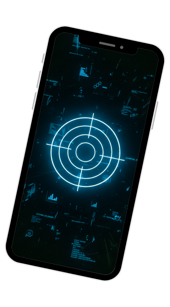Phone with target icon on it